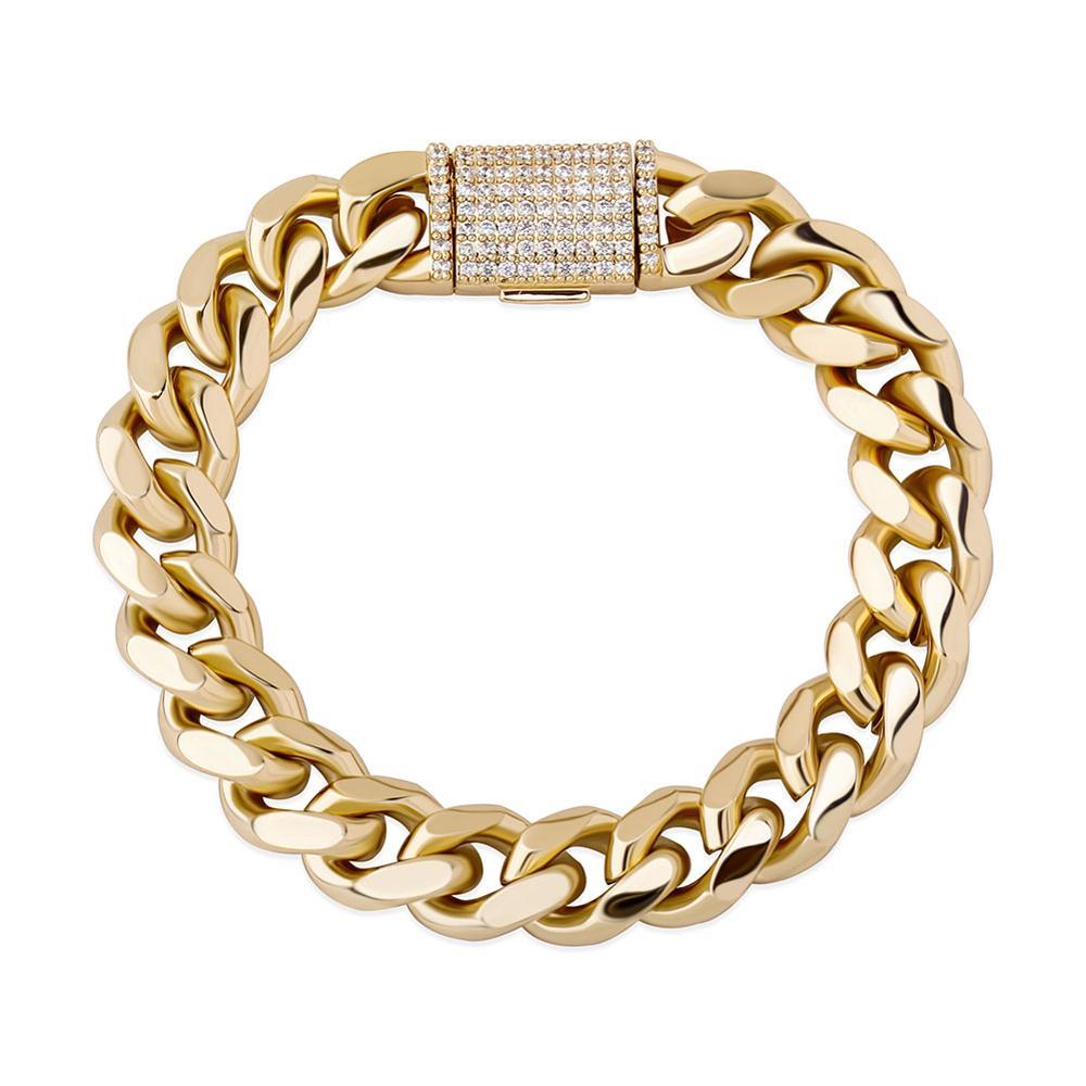 10mm / 12mm Cuban Link Bracelet 14K - ICECI