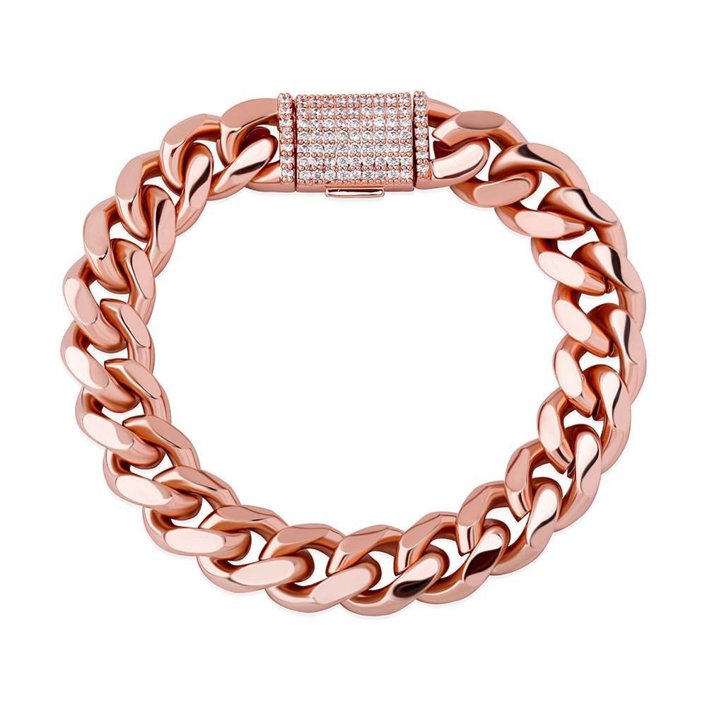 10mm / 12mm Cuban Link Bracelet 14K - ICECI