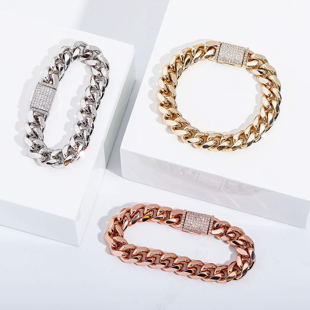 10mm / 12mm Cuban Link Bracelet 14K - ICECI