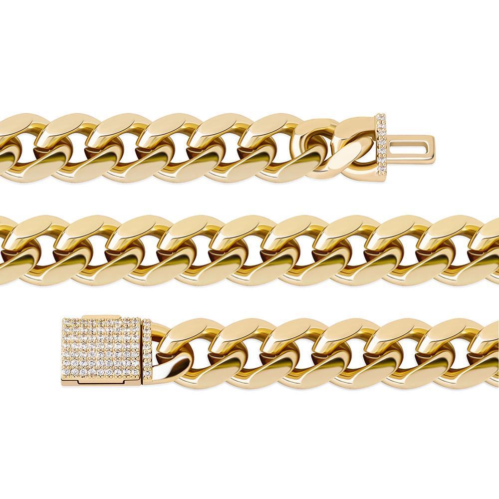 10mm / 12mm Cuban Link Chain 14K - ICECI