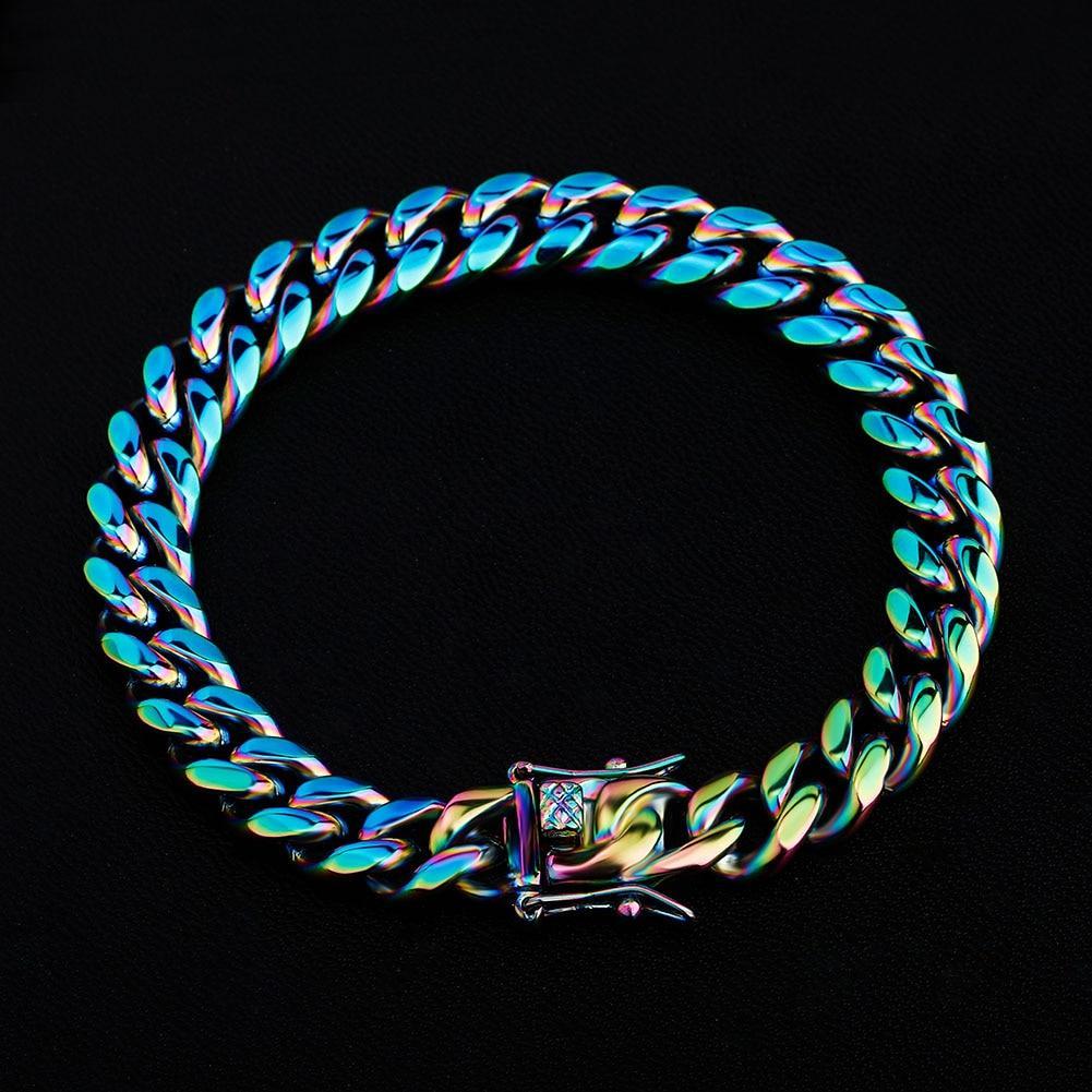 10mm / 14mm Gasoline Cuban Link Bracelet - ICECI