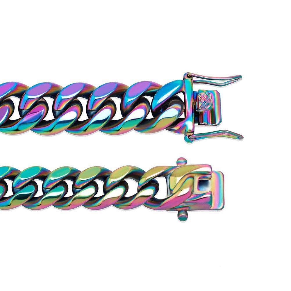 10mm / 14mm Gasoline Cuban Link Bracelet - ICECI