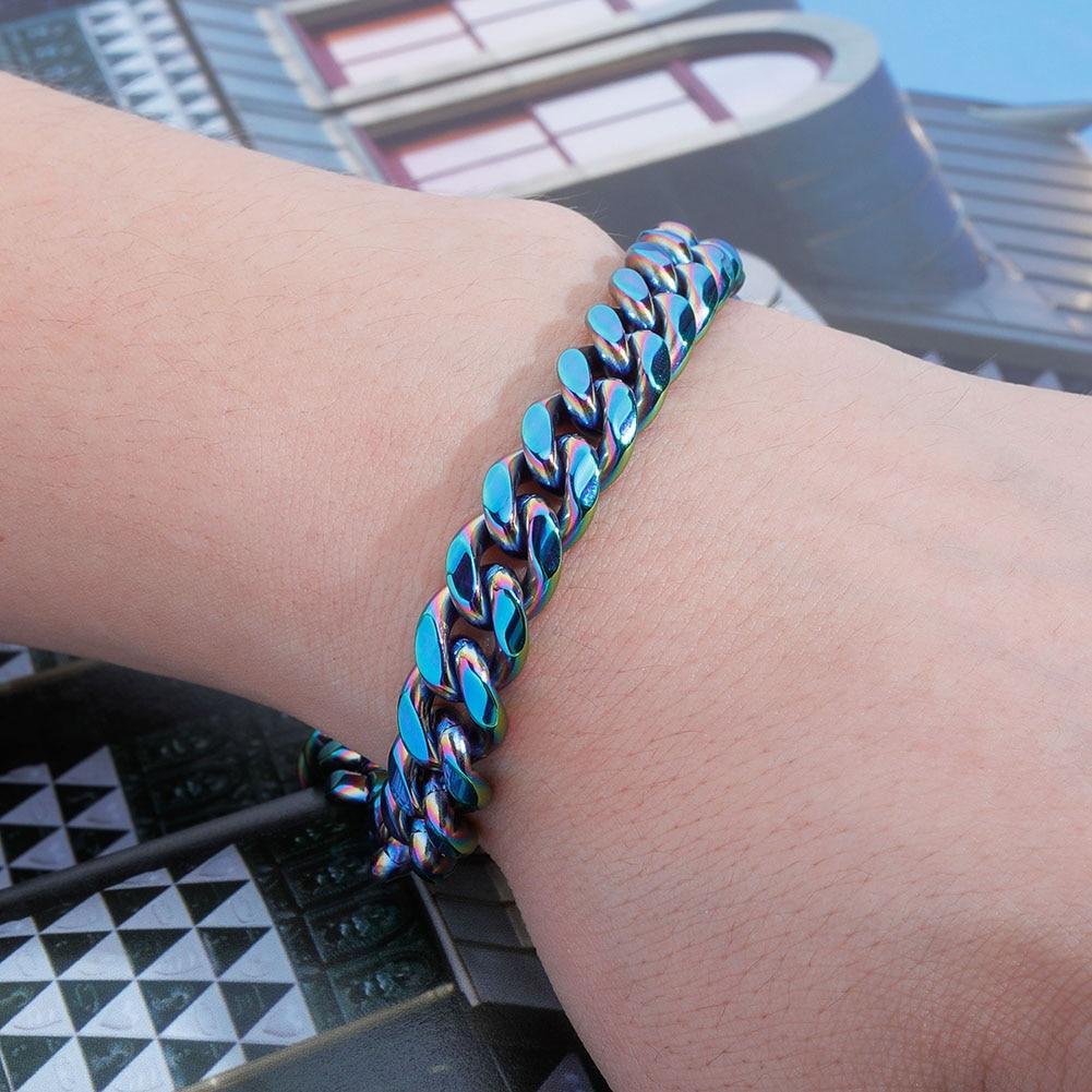 10mm / 14mm Gasoline Cuban Link Bracelet - ICECI