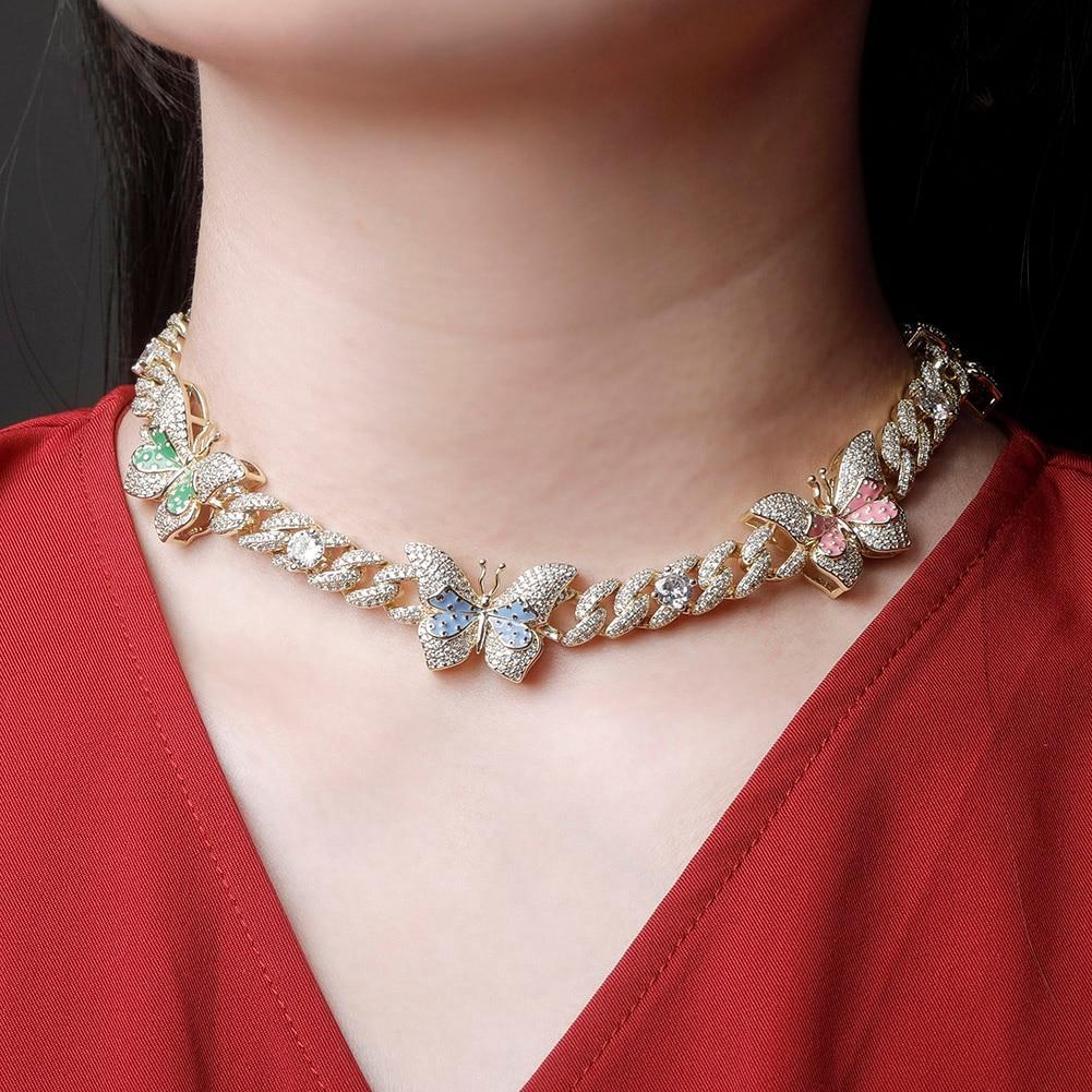 10mm Butterfly Effect Cuban Necklace 14K - ICECI