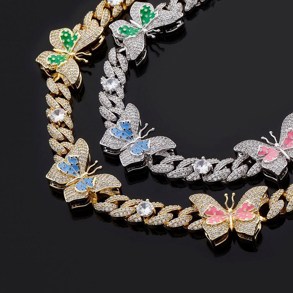 10mm Butterfly Effect Cuban Necklace 14K - ICECI