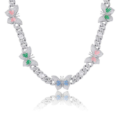10mm Butterfly Effect Cuban Necklace 14K - ICECI