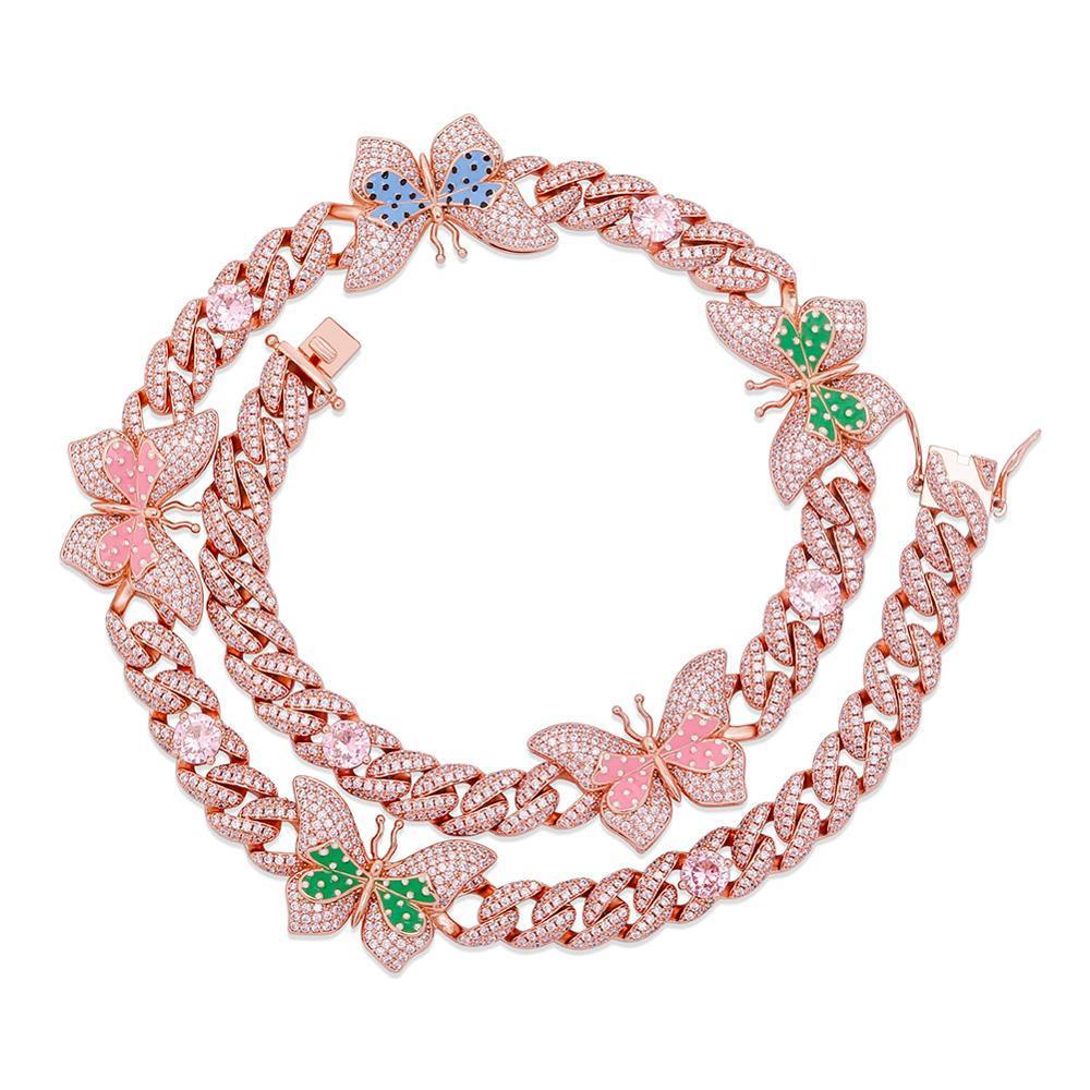 10mm Butterfly Effect Cuban Necklace 14K - ICECI