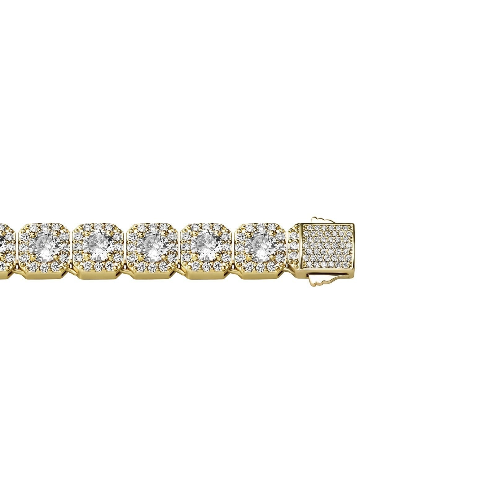 10mm Clustered Tennis Bracelet 14K - ICECI