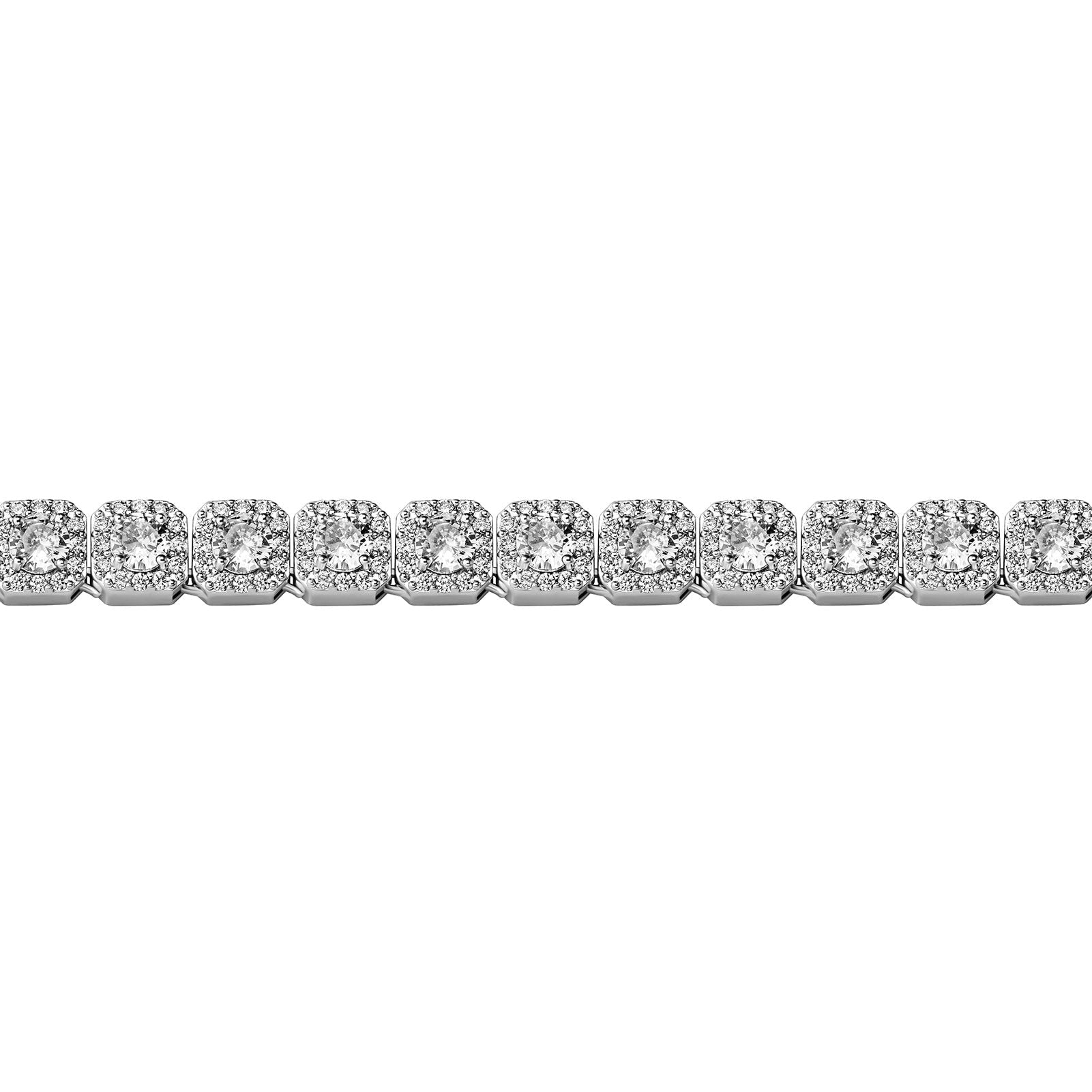 10mm Clustered Tennis Bracelet 14K - ICECI