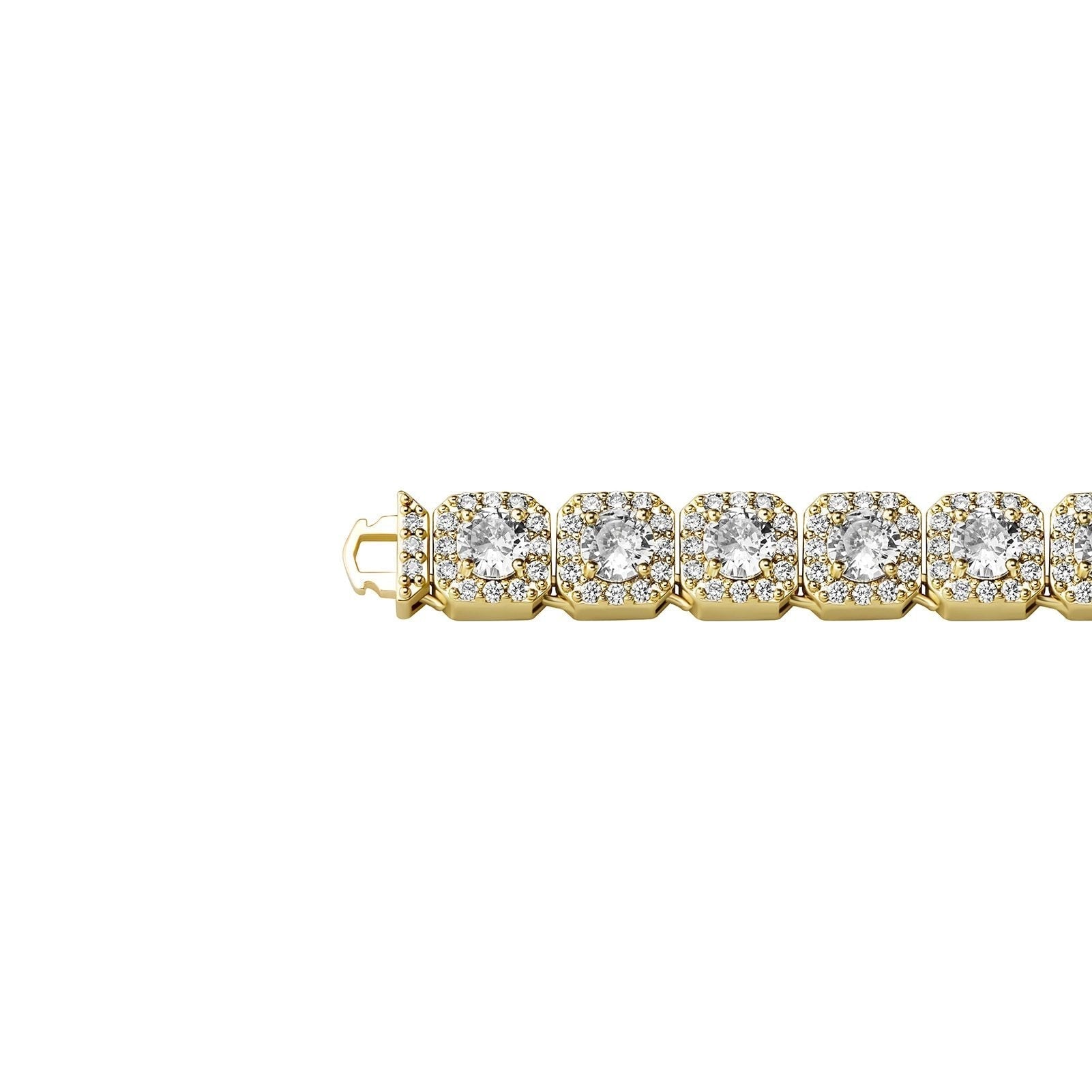 10mm Clustered Tennis Bracelet 14K - ICECI