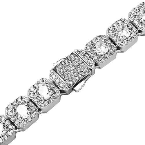 10mm Clustered Tennis Chain 14K - ICECI