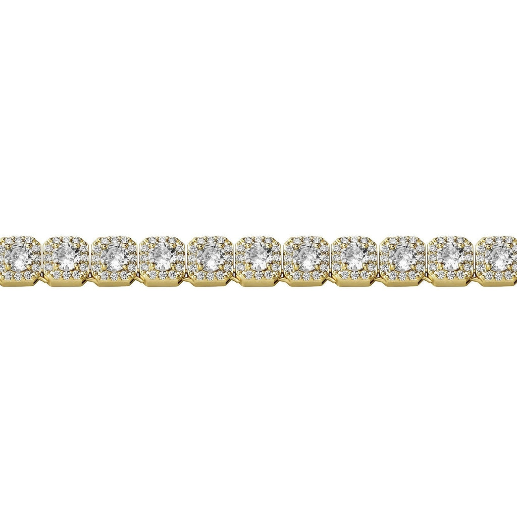 10mm Clustered Tennis Chain 14K - ICECI