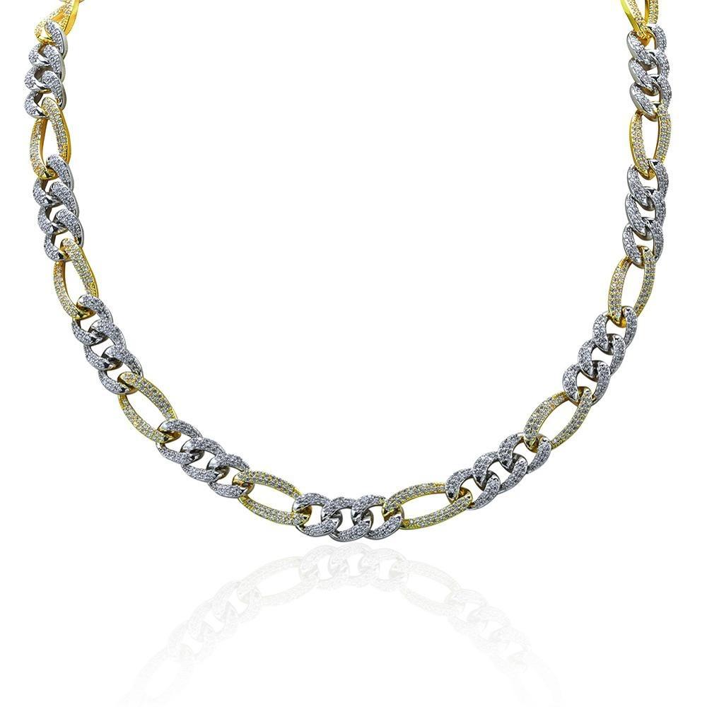 10mm Figaro Cuban Link Chain 18K - ICECI