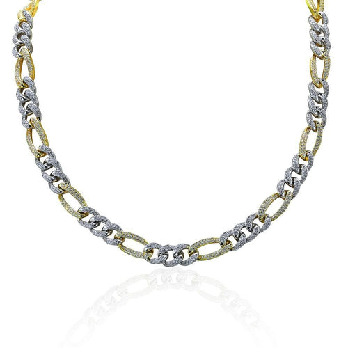 10mm Figaro Cuban Link Chain 18K - ICECI