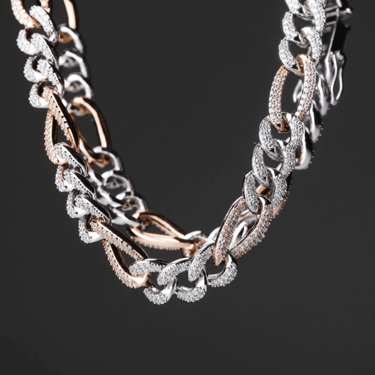 10mm Figaro Cuban Link Chain 18K - ICECI