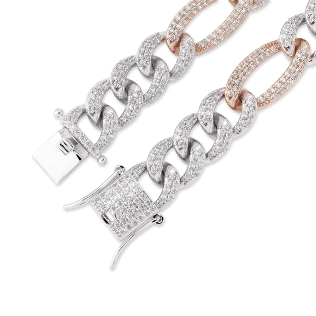 10mm Figaro Cuban Link Chain 18K - ICECI