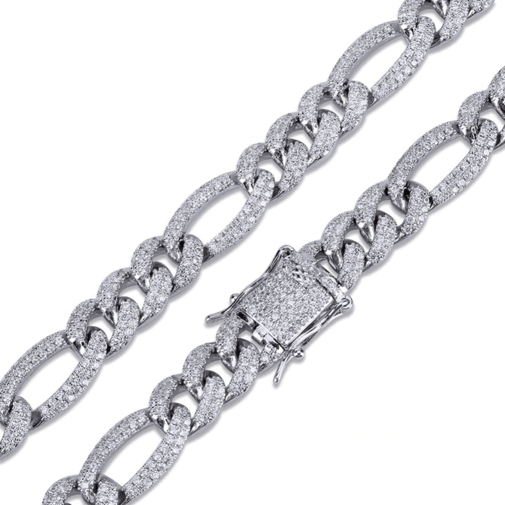 10mm Figaro Cuban Link Chain 18K - ICECI
