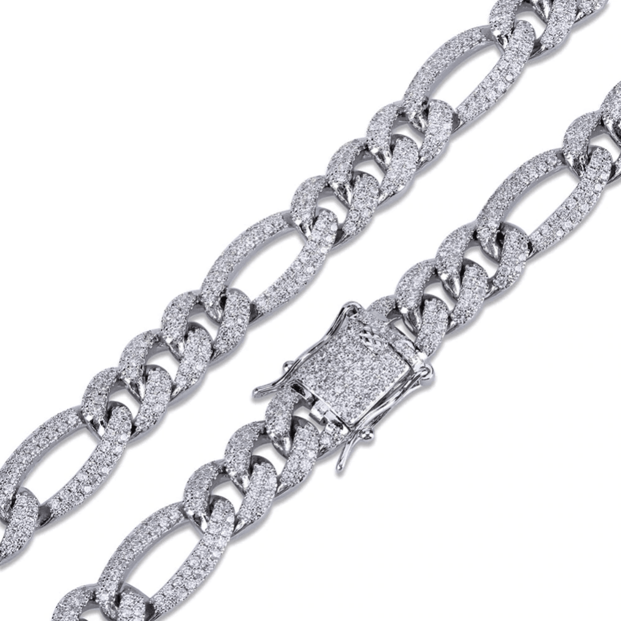 10mm Figaro Cuban Link Chain 18K - ICECI