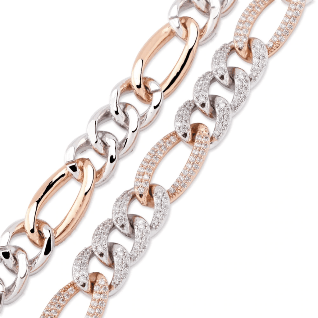 10mm Figaro Cuban Link Chain 18K - ICECI