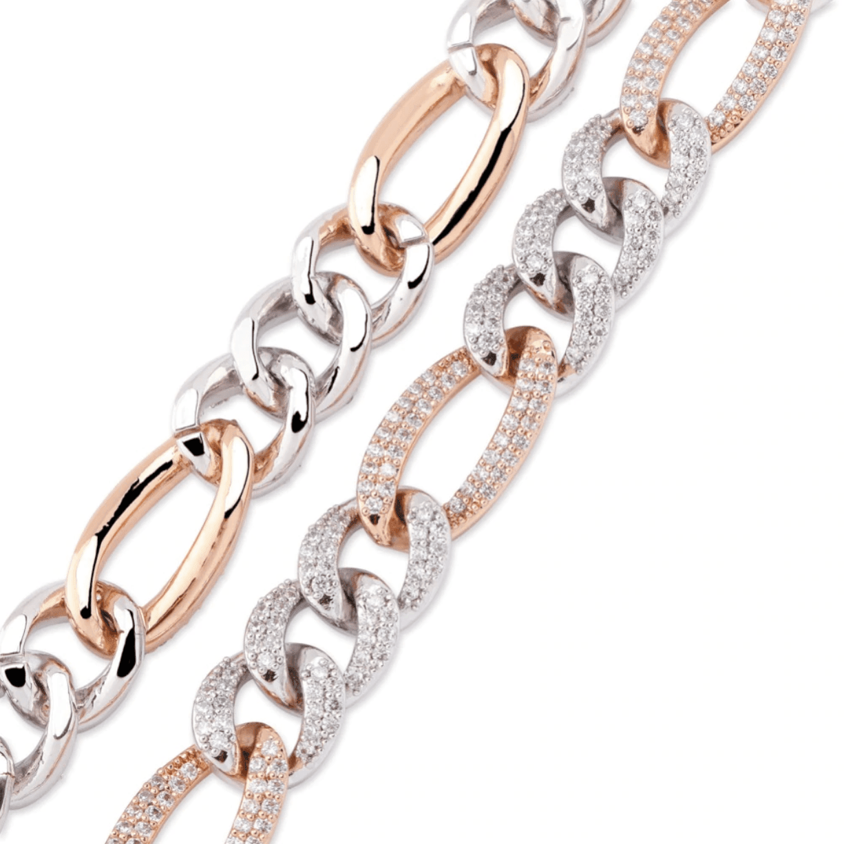 10mm Figaro Cuban Link Chain 18K - ICECI