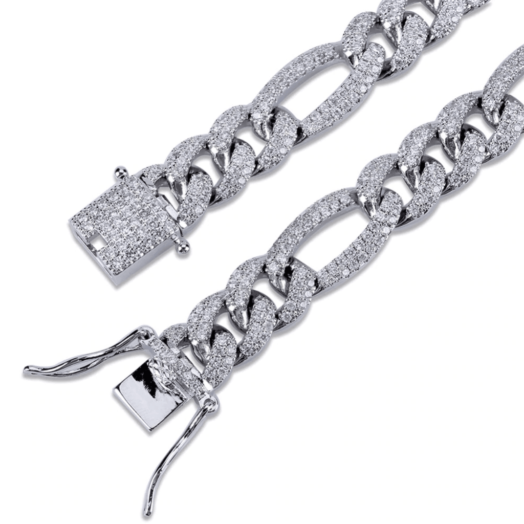 10mm Figaro Cuban Link Chain 18K - ICECI