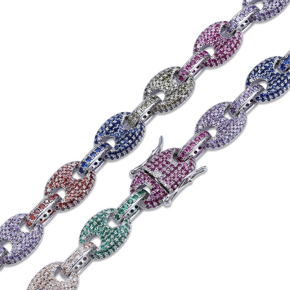 12mm Coffee Bean Link Chain 18K - ICECI