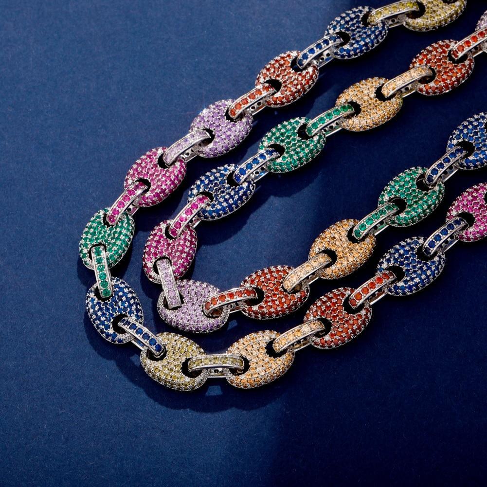 12mm Coffee Bean Link Chain 18K - ICECI