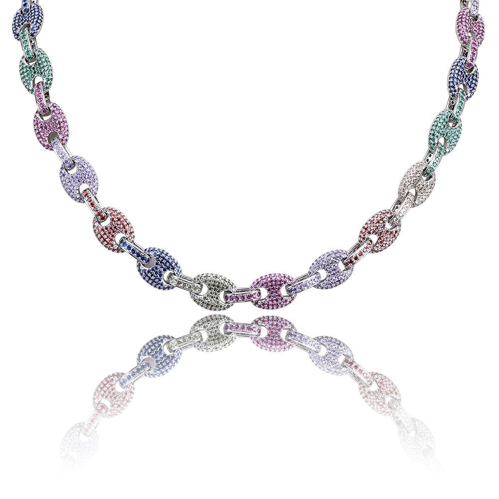 12mm Coffee Bean Link Chain 18K - ICECI