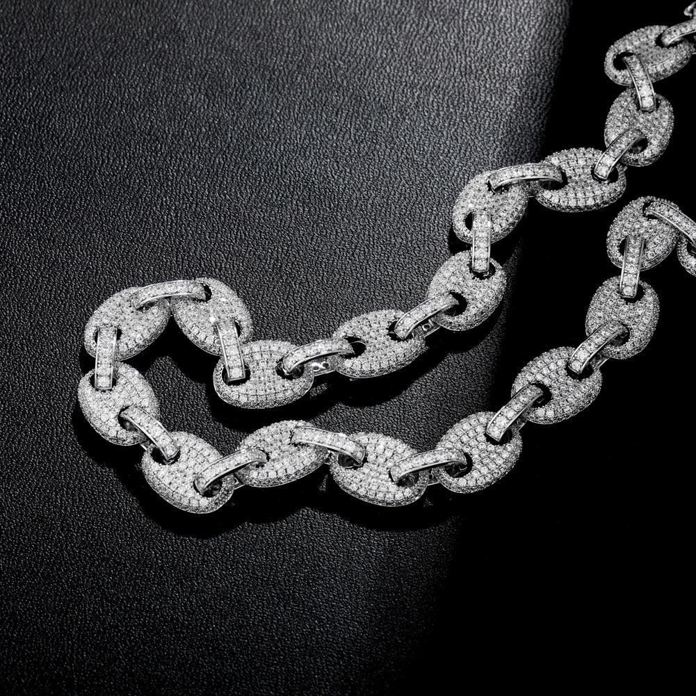 12mm Coffee Bean Link Chain 18K - ICECI