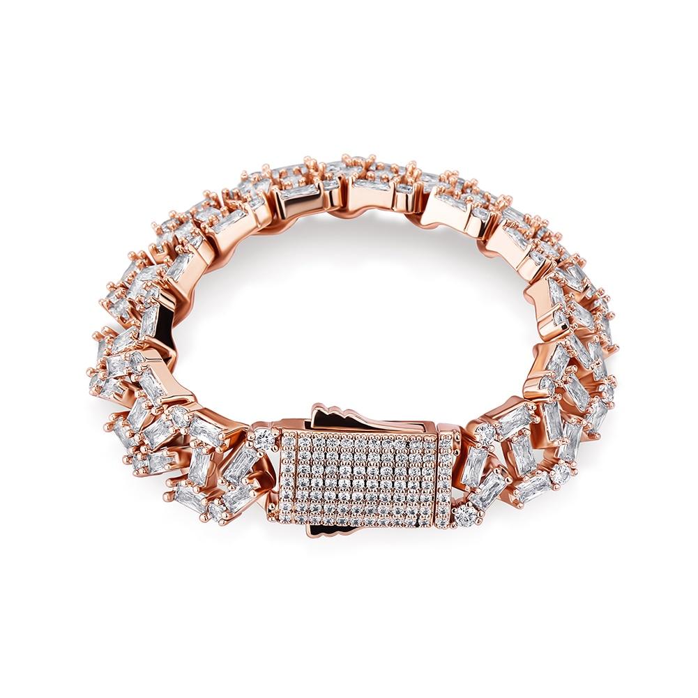 13mm Baguette Mariner Bracelet 14K - ICECI