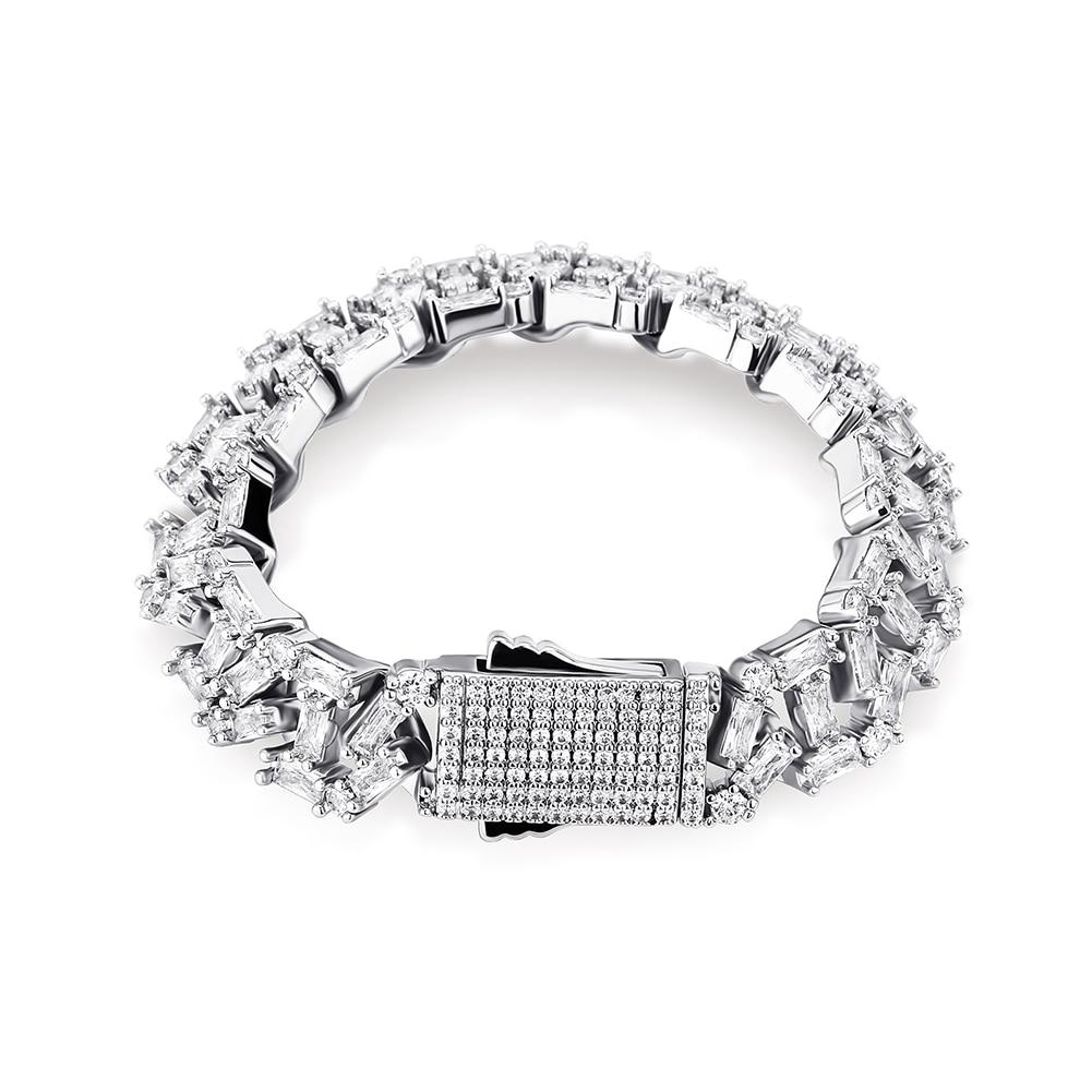 13mm Baguette Mariner Bracelet 14K - ICECI