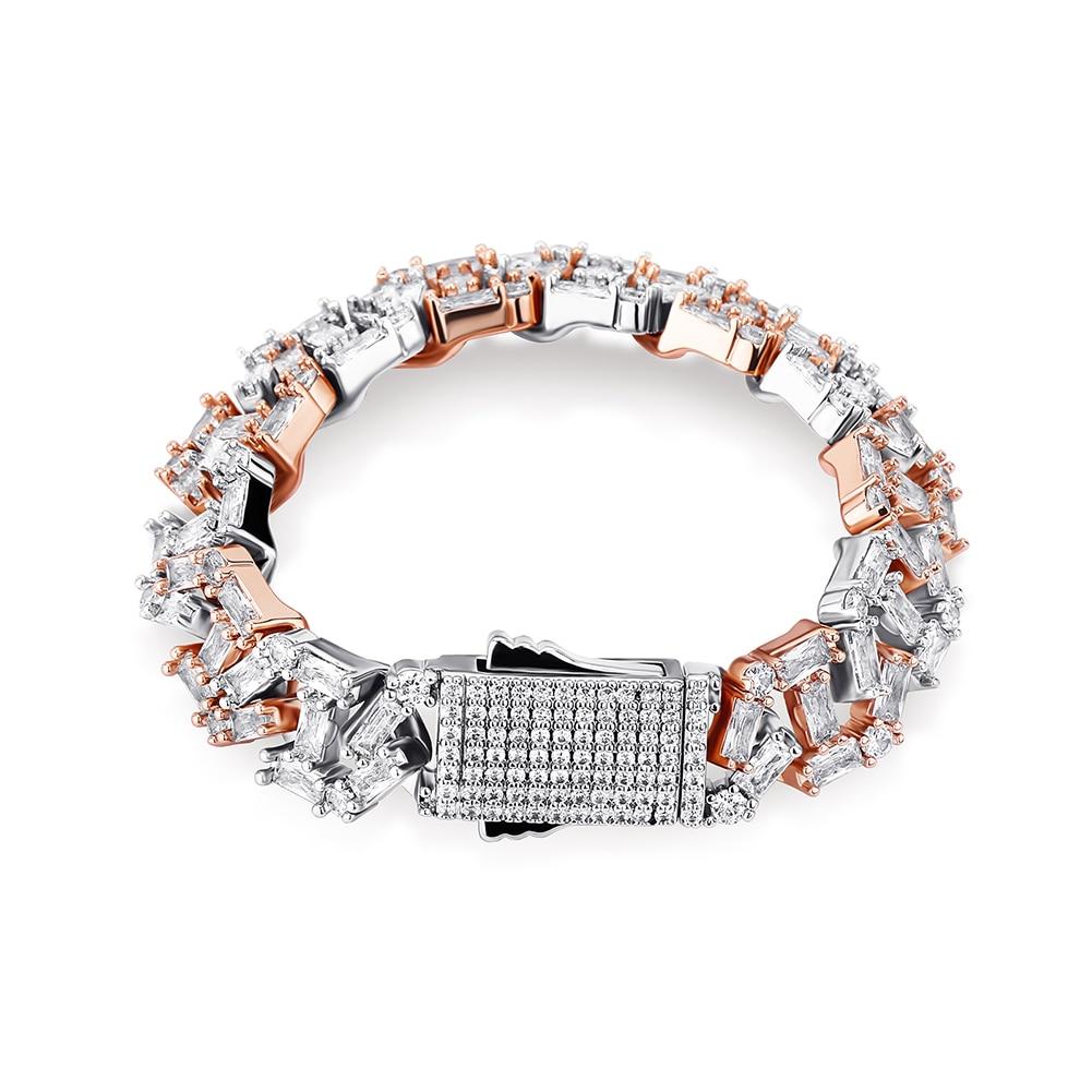 13mm Baguette Mariner Bracelet 14K - ICECI