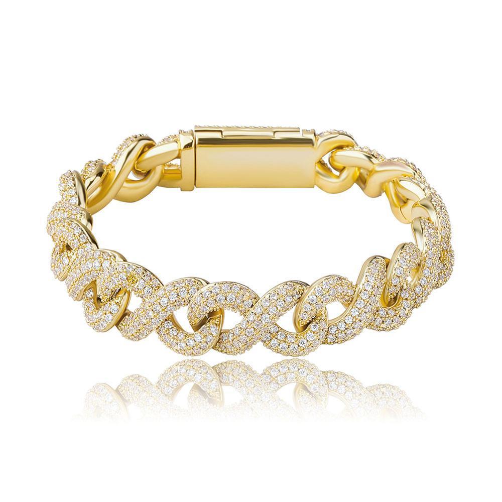 13mm Infinity Bracelet 14K - ICECI