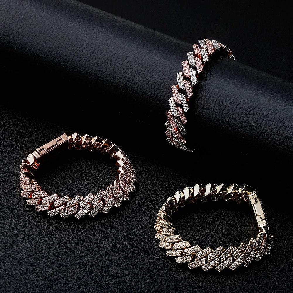14mm Diamond Prong Link Bracelet 14K - ICECI