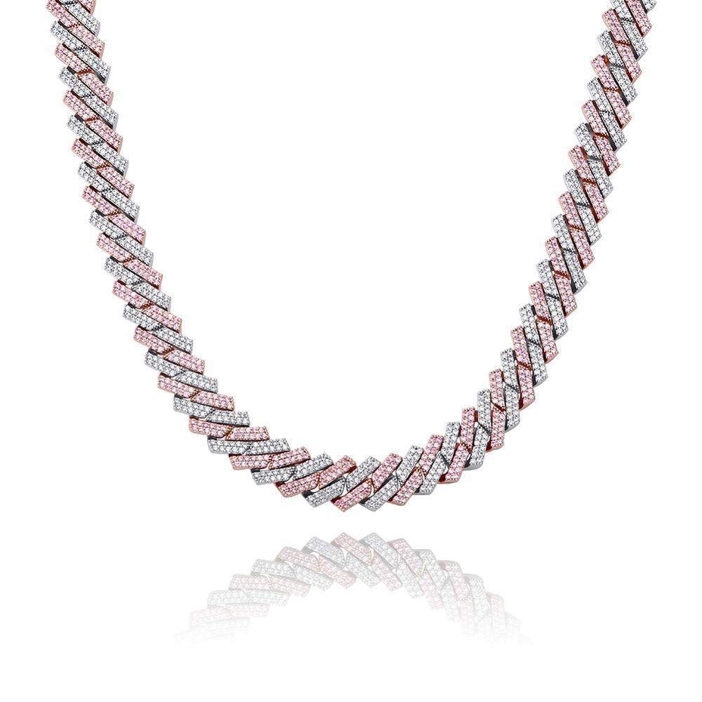14mm Diamond Prong Link Chain 14K - ICECI