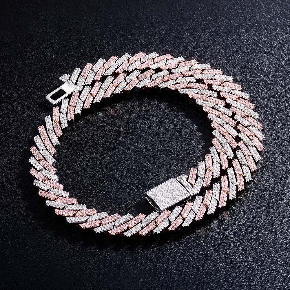14mm Diamond Prong Link Chain 14K - ICECI