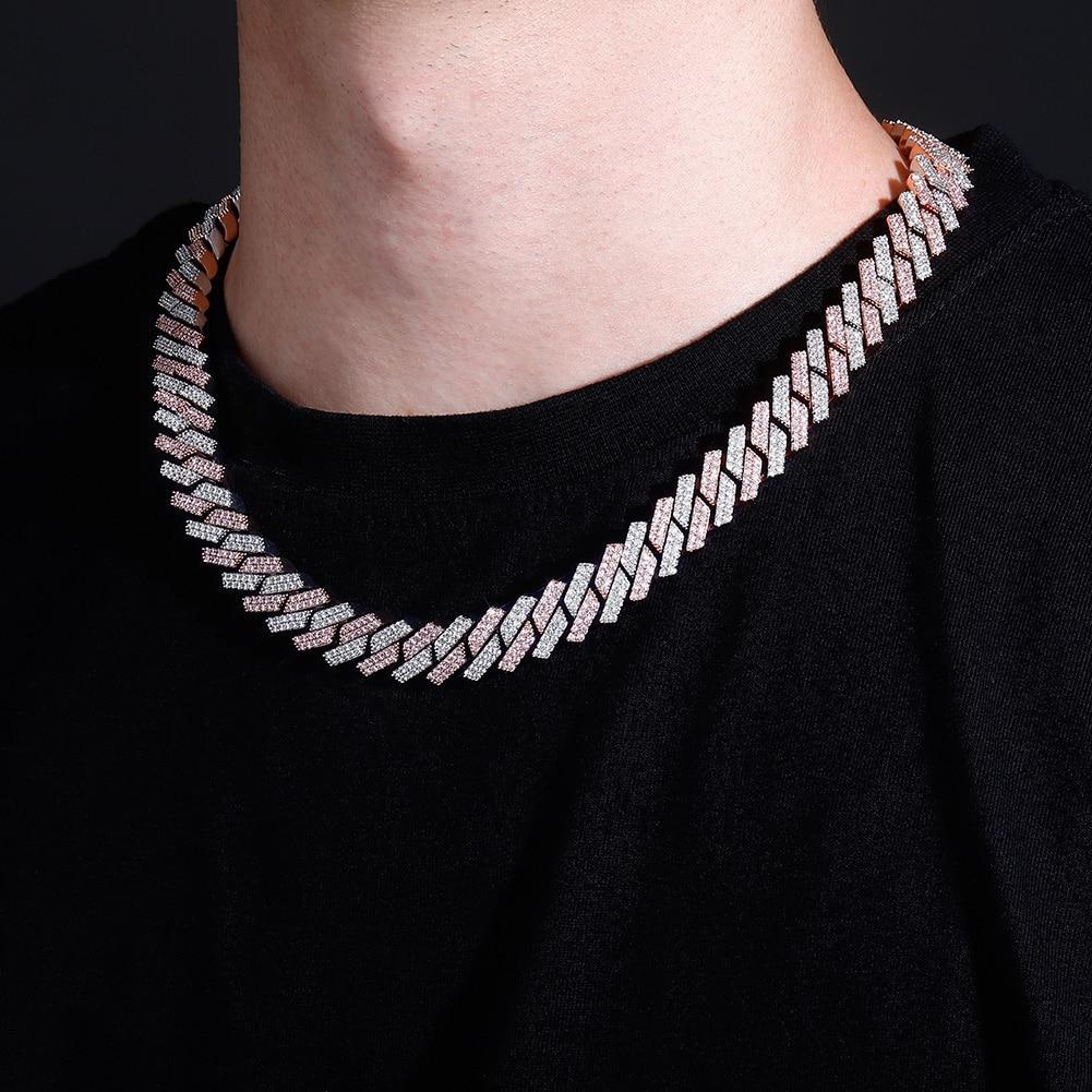 14mm Diamond Prong Link Chain 14K - ICECI