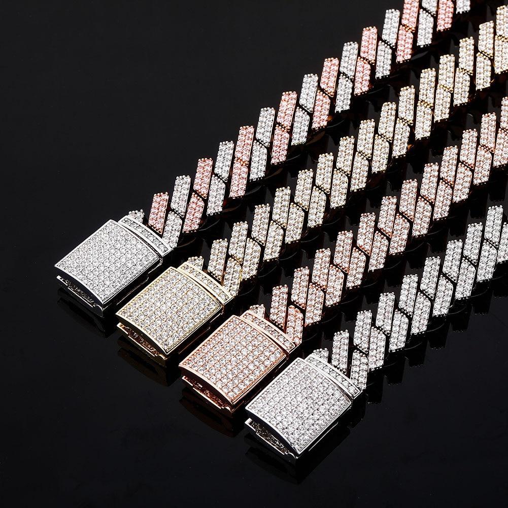 14mm Diamond Prong Link Chain 14K - ICECI