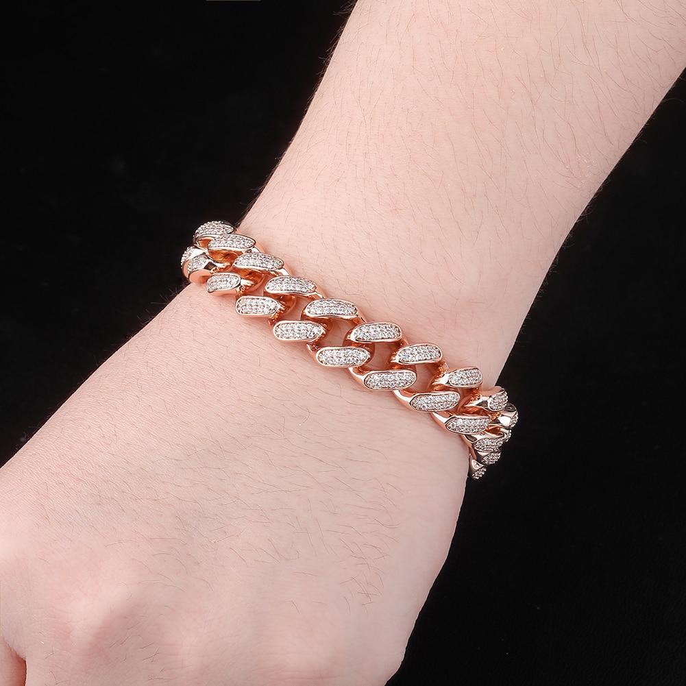 14mm Iced Cuban Link Bracelet 14K - ICECI