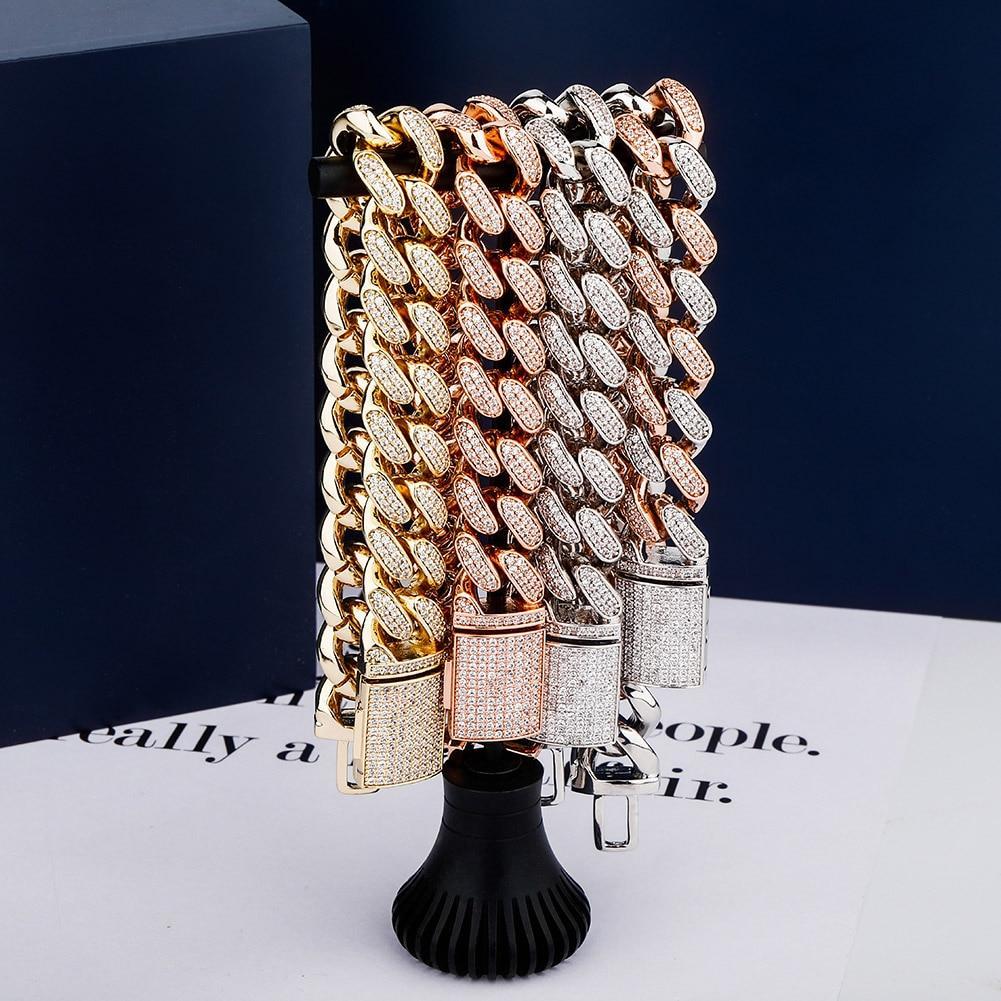 14mm Iced Cuban Link Bracelet 14K - ICECI