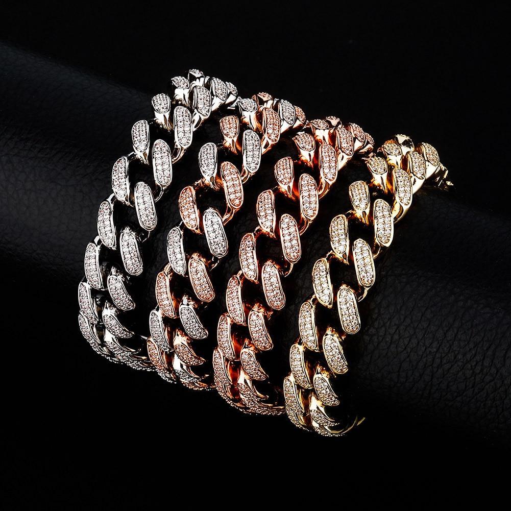 14mm Iced Cuban Link Bracelet 14K - ICECI