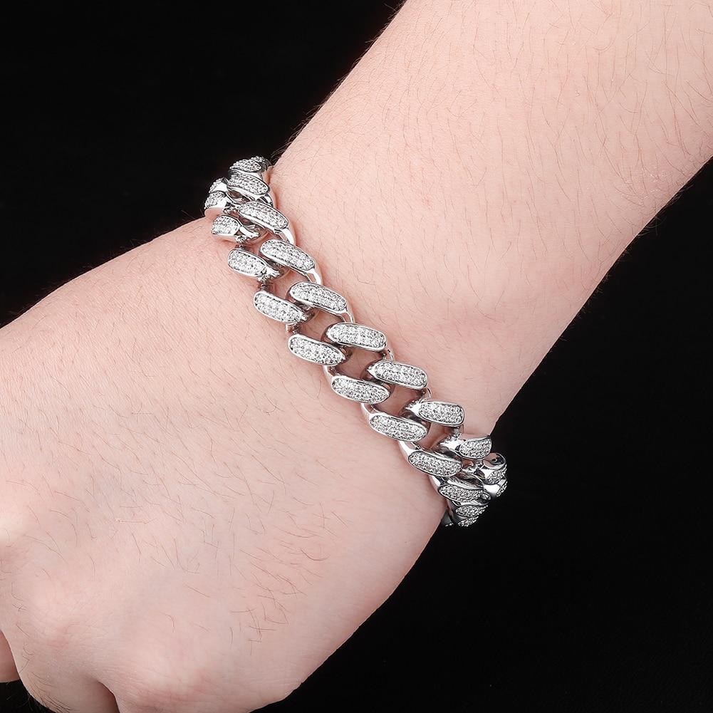 14mm Iced Cuban Link Bracelet 14K - ICECI
