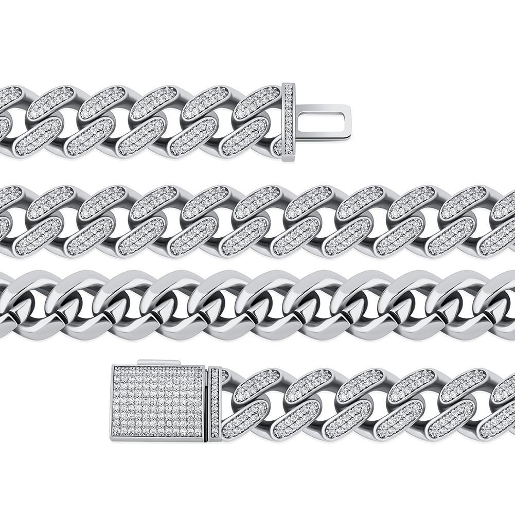 14mm Iced Cuban Link Bracelet 14K - ICECI