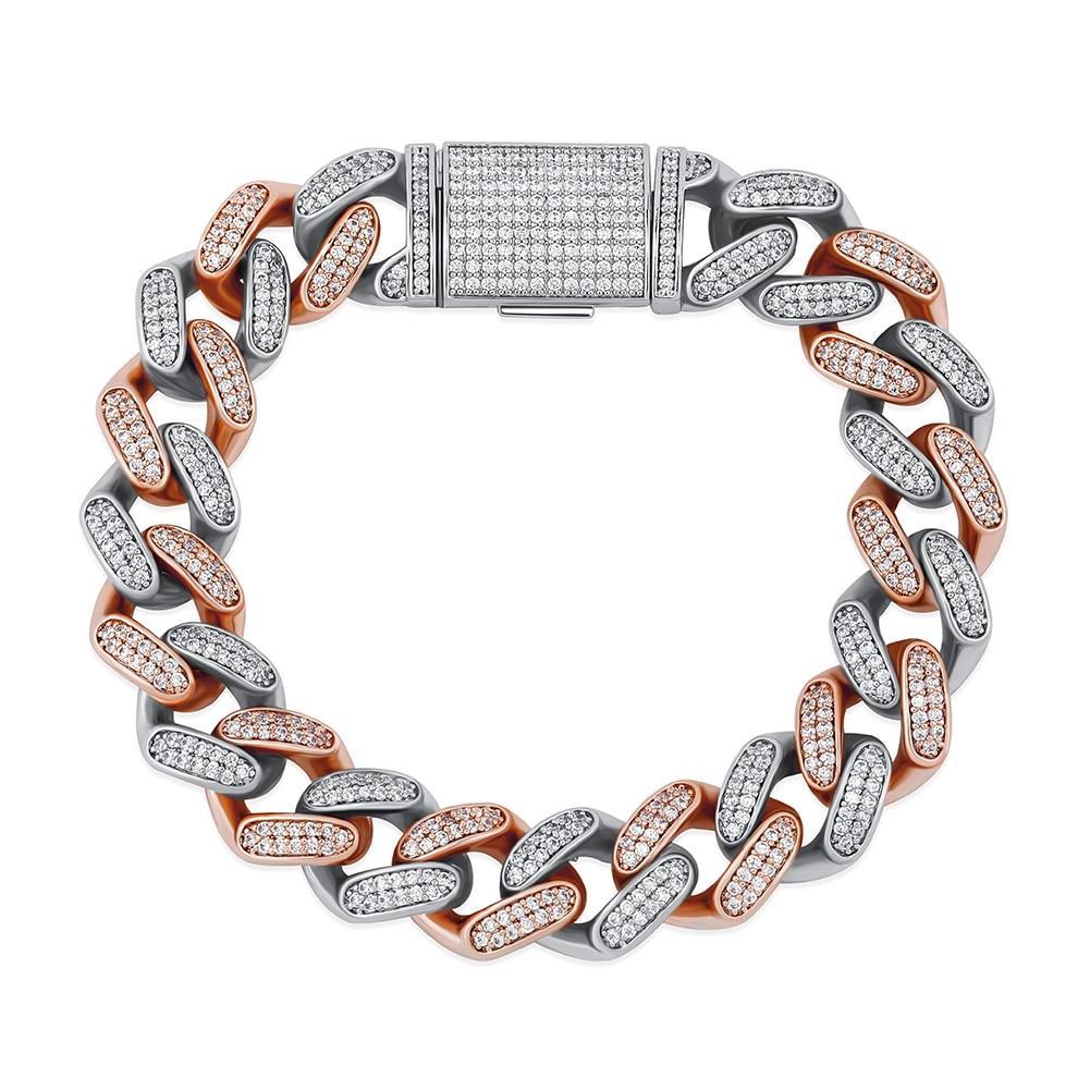 14mm Iced Cuban Link Bracelet 14K - ICECI