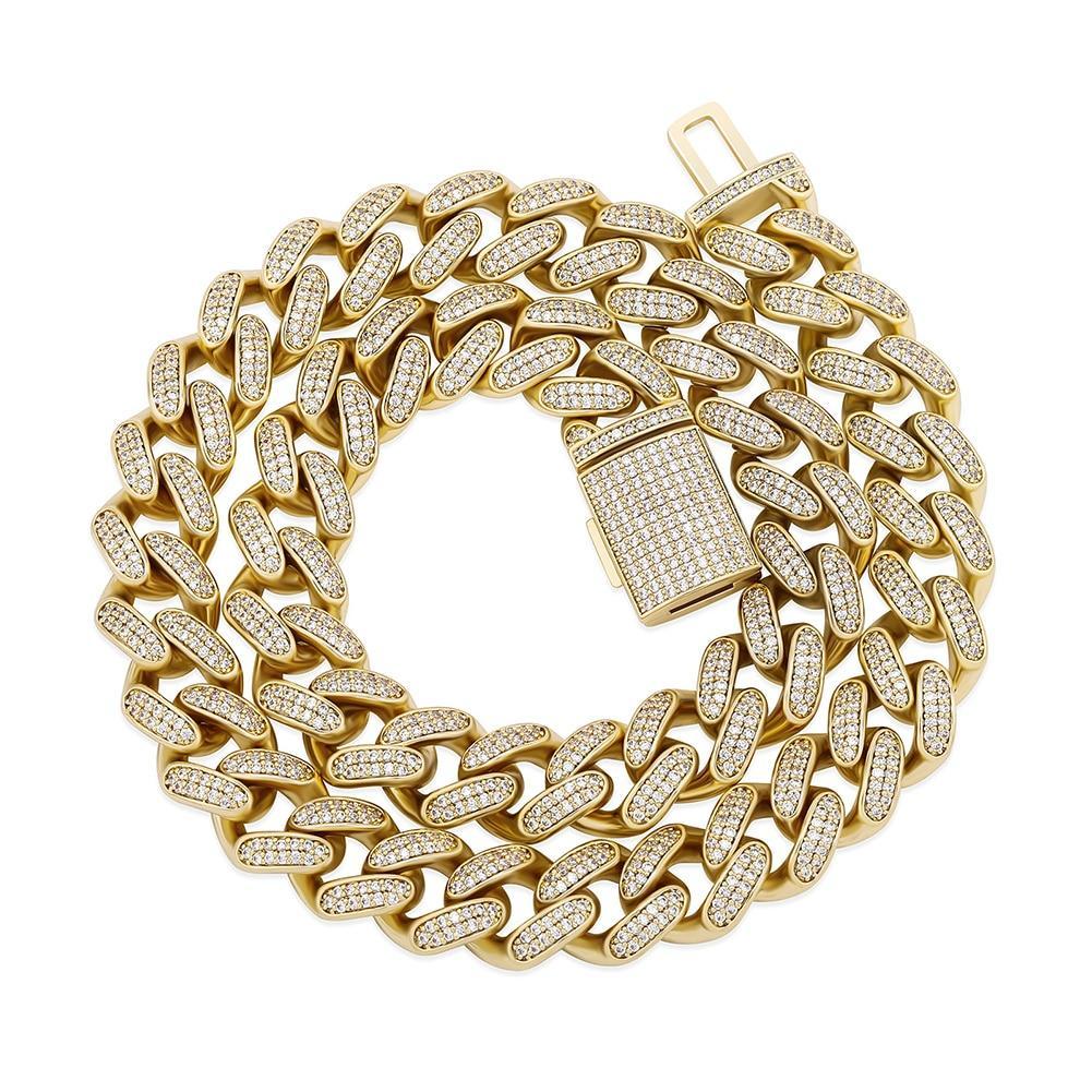 14mm Iced Cuban Link Chain 14K - ICECI