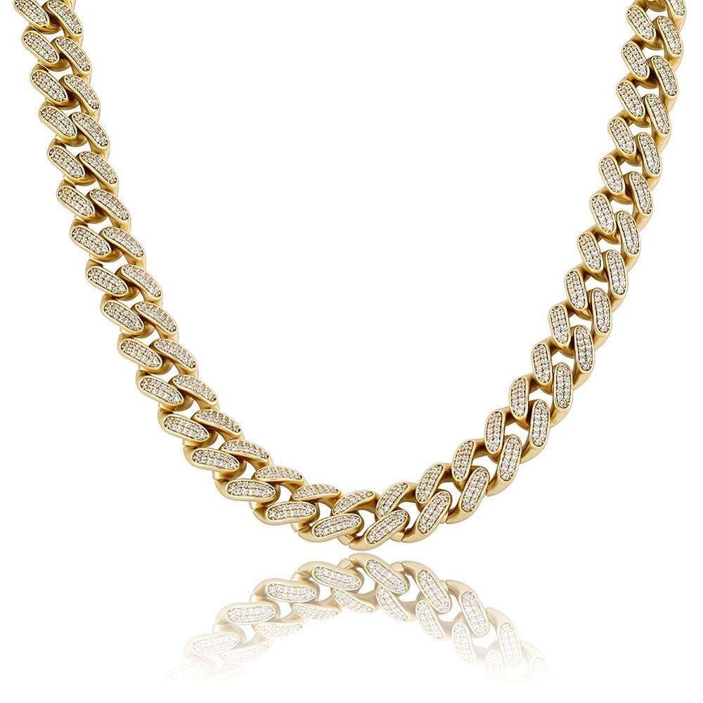 14mm Iced Cuban Link Chain 14K - ICECI