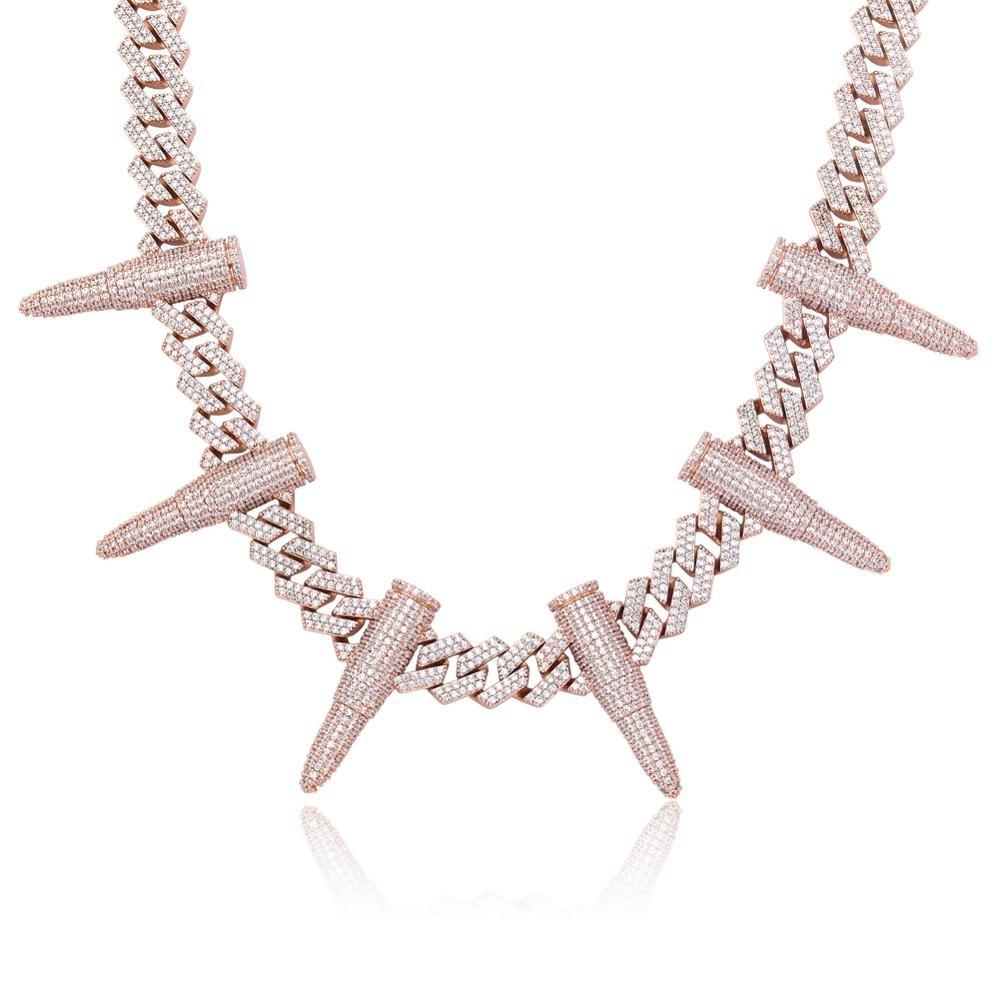 14mm Rivet Bullet Cuban Chain 14K - ICECI