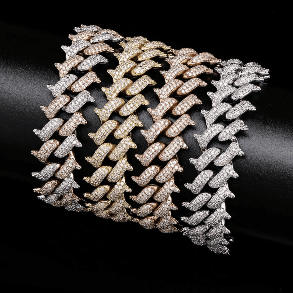14mm Thorn Cuban Link Bracelet 18K - ICECI