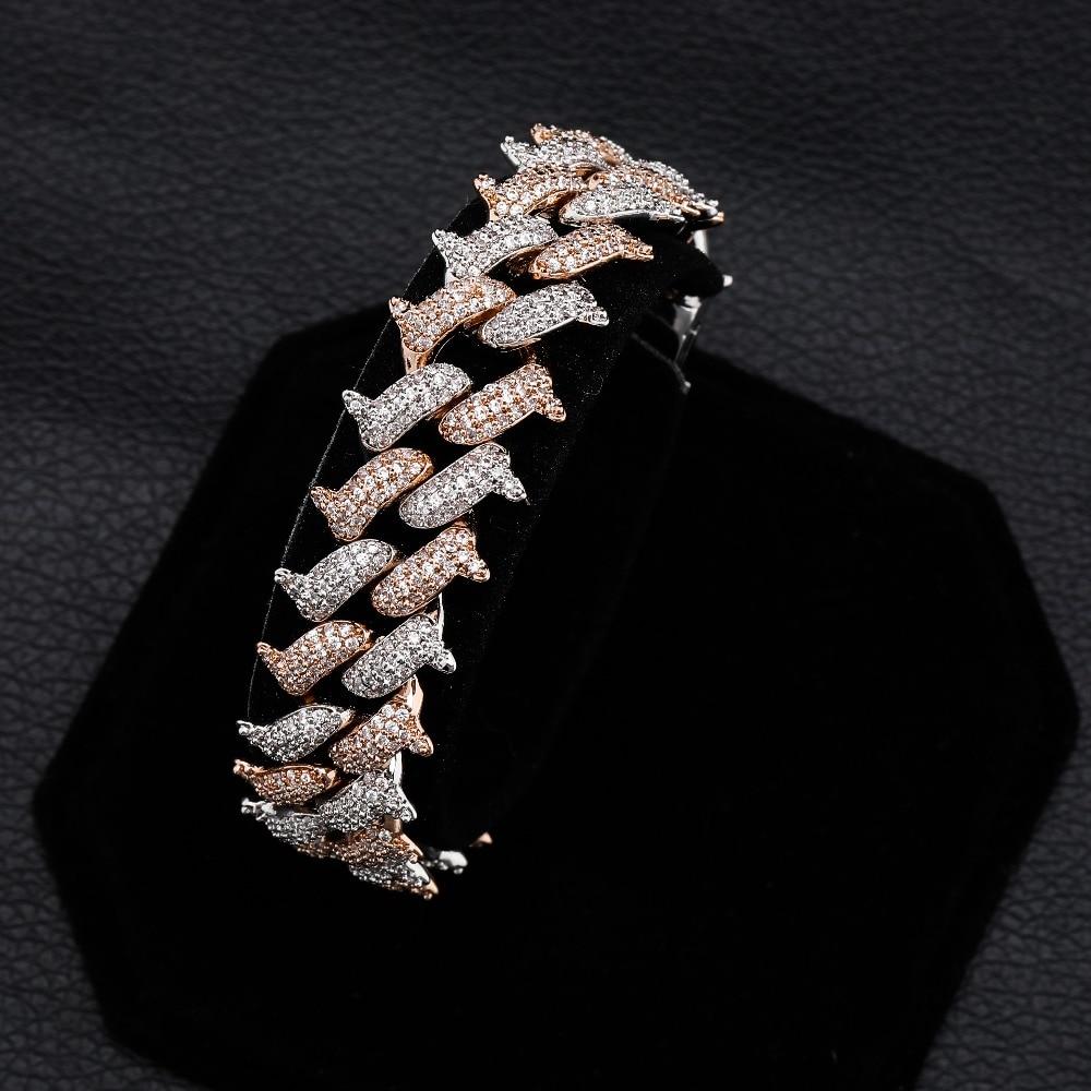 14mm Thorn Cuban Link Bracelet 18K - ICECI