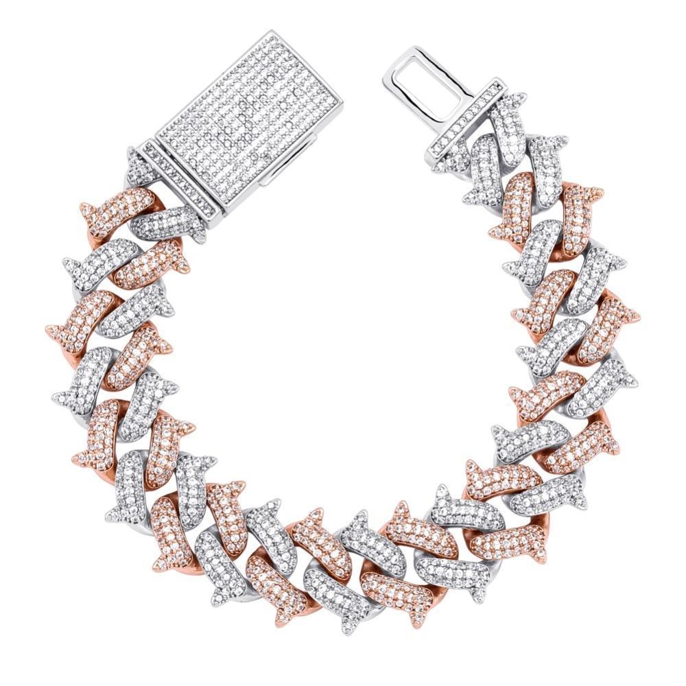 14mm Thorn Cuban Link Bracelet 18K - ICECI